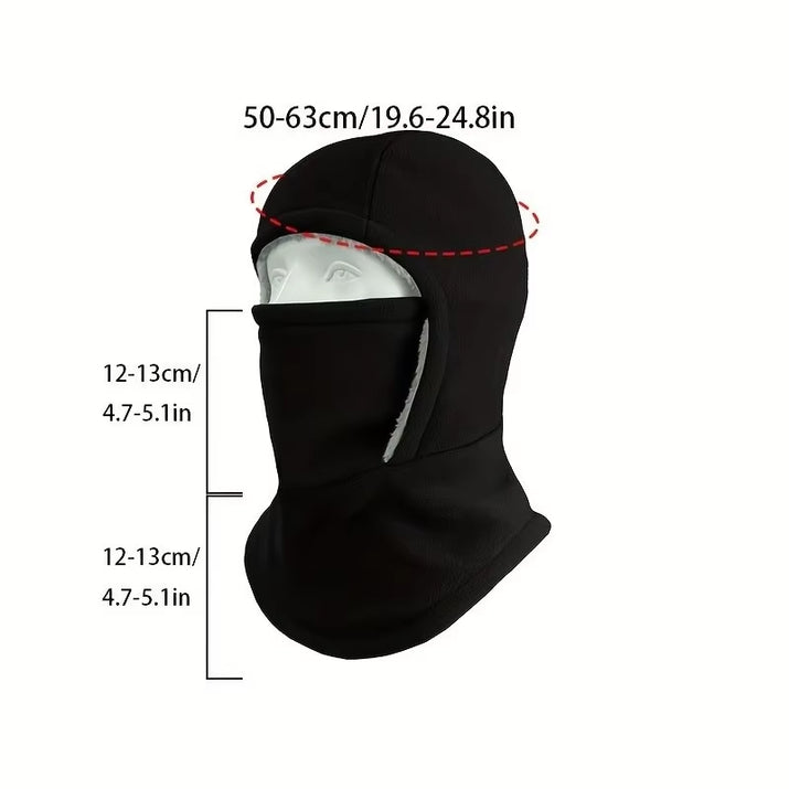 Winter Balaclava Warm One-Piece Hood, Scarf Face Mask Ear Protection Thick Material Windproof Suitable Cycling Sports Work
